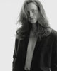 Black & white portrait video of a model with a voluptuous blowout